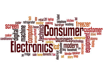 Consumer Electronics, word cloud concept 2