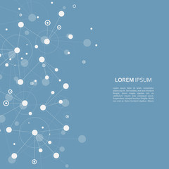 Connection science molecule background