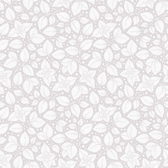 Hand drawn vector seamless pattern with mint leaves