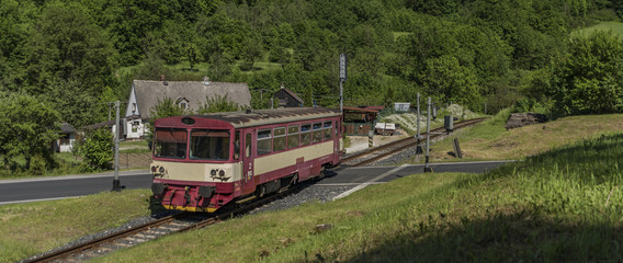 Train near Vapenna station in north Moravia