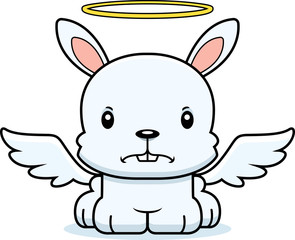 Fototapeta na wymiar Cartoon Angry Angel Bunny