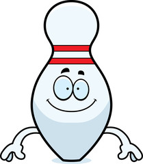 Happy Cartoon Bowling Pin
