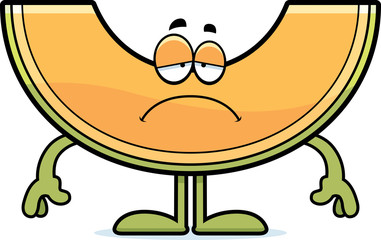 Sad Cartoon Cantaloupe