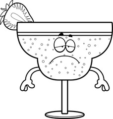 Sad Cartoon Strawberry Daiquiri