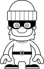 Cartoon Smiling Thief Sasquatch