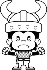 Cartoon Angry Viking Chimpanzee