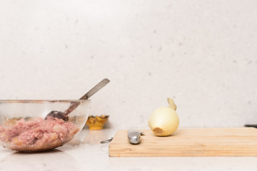 Before cutting the Onion