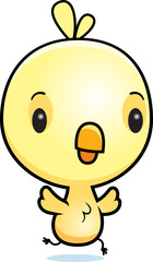 Obraz premium Cartoon Baby Chick Running