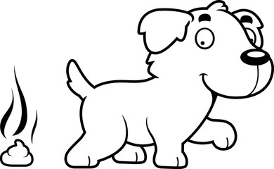 Cartoon Golden Retriever Poop