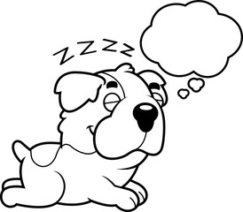 Cartoon Saint Bernard Dreaming