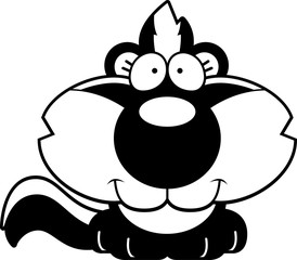 Cartoon Skunk Smiling