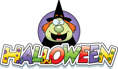 Cartoon Witch Halloween Graphic