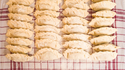 Dumplings on a Kitchen Cloth