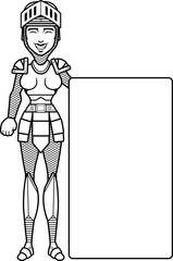 Cartoon Knight Sign