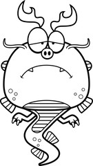 Sad Cartoon Chinese Dragon