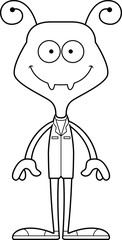Cartoon Smiling Doctor Ant