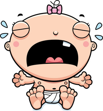 recommend clip art: Cartoon Baby Girl Crying