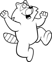 Obraz premium Raccoon Jumping