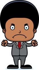 Cartoon Angry Businessperson Boy