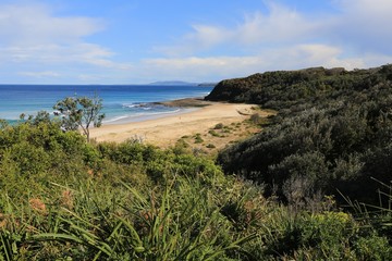 Fototapeta na wymiar Rennie's Beach at Ulladulla on the south coast of New South Wales in Australia