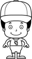 Cartoon Smiling Coach Boy