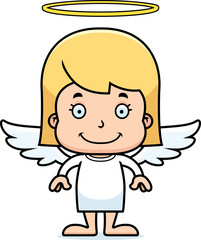 Cartoon Smiling Angel Girl