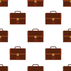 Suitcase seamless pattern in flat style isolated on white background vector illustration for web