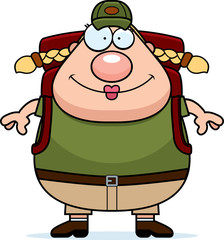 Happy Cartoon Hiker