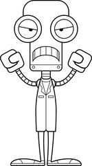 Cartoon Angry Doctor Robot