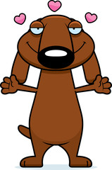 Cartoon Dachshund Hug
