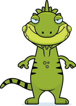 Sly Cartoon Iguana