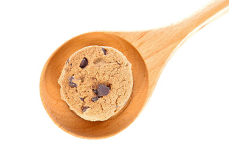 Coffee Chocochips cookies on white background