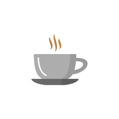 Coffee cup and Tea cup flat icon.