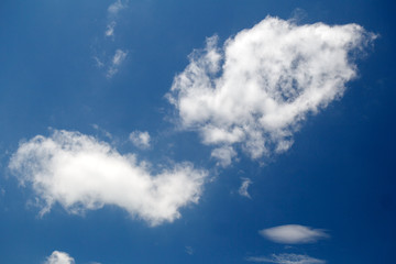 blue sky with white clouds