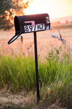 Old Mailbox in Rural Sunset