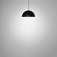 pendant lamp with gray wall