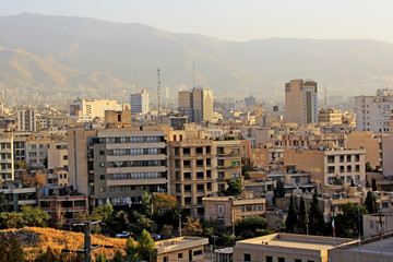  Iran-October 2016 : View of a part of Tehran with office buildings and residences.More than half of Iran's industry is based in Tehran include automobiles,textiles and chemical products.