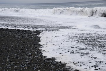 背景素材・ビーチの波
