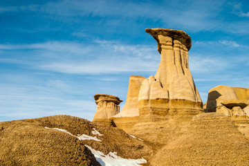 Hoodoos in the badlands near Drumheller, Alberta, Canada