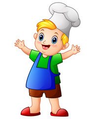 Little boy chef cartoon