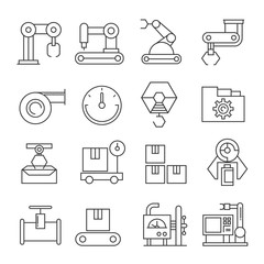 manufacturing and industry icons