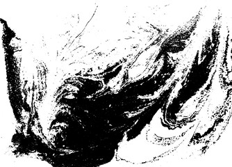 Obraz premium Black and white liquid texture. Watercolor hand drawn marbling illustration. Abstract vector background. Monochrome marble pattern.