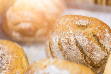 fresh bake bread in the bakery look tasty good dairy food.