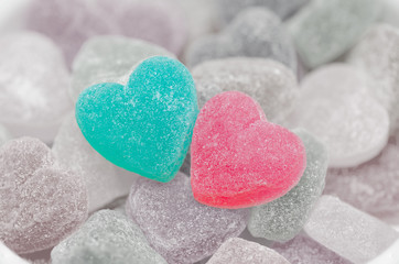 Obraz premium Multicolored hearts candy.Concept for Valentines day.
