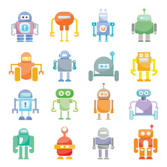 cute robot icons