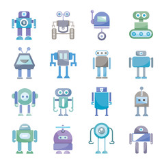 cute robot icons