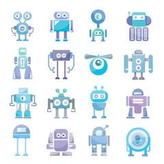 cute robot icons