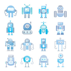 cute robot icons