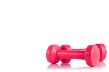 Obraz premium Two of dumbbells Isolated on white background