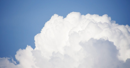 Naklejka na ściany i meble Dramatic Panorama atmosphere Closeup of blue sky and clouds.